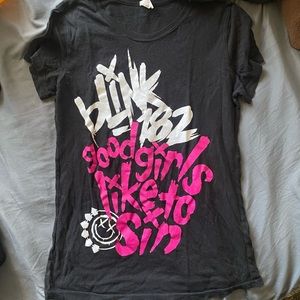 Womens blink 182 band tee tshirt